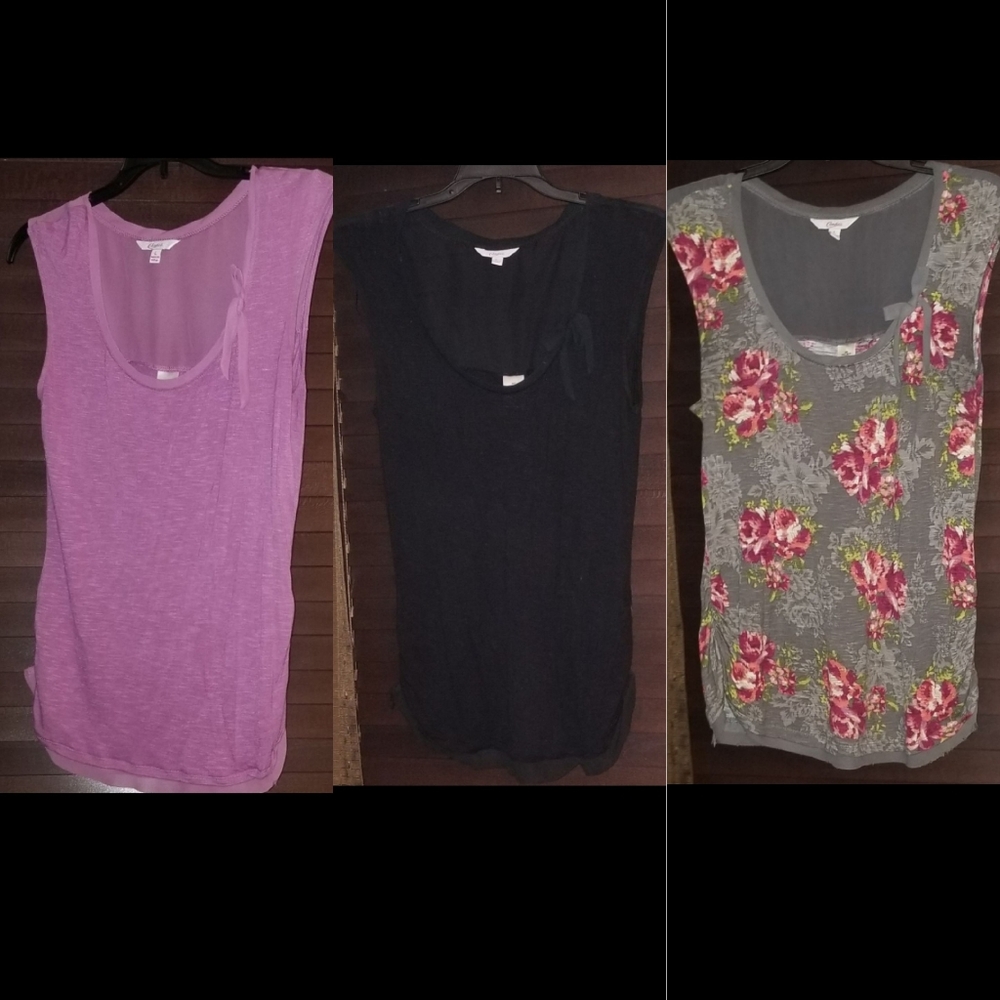 2 Candies Shirts size large Purple & Floral only